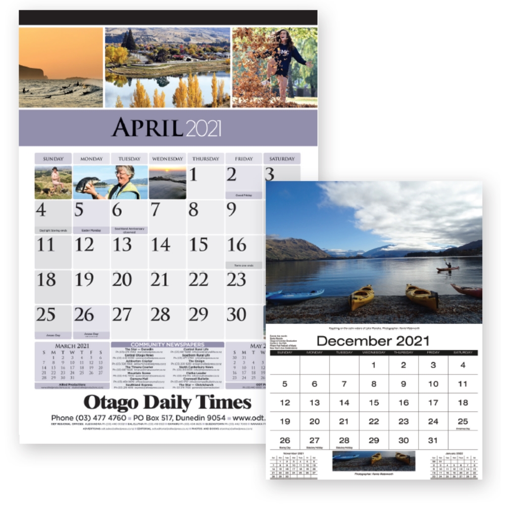 Odt 2021 Calendar Otago Daily Times Online News dunedin calendar 2021
