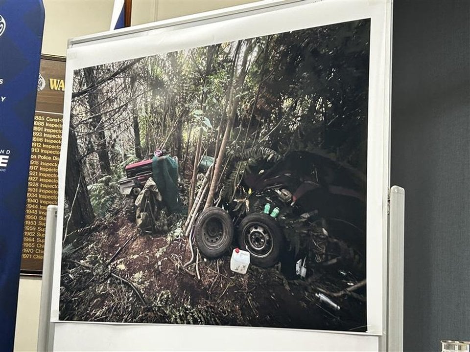 The first image of Tom Phillips' campsite released by police. Photo: RNZ