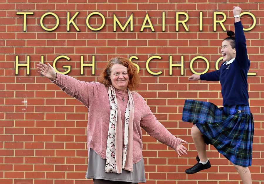 Tokomairiro High School teacher Trisha Eames celebrates former pupil Samantha Hayes' Dancing With...