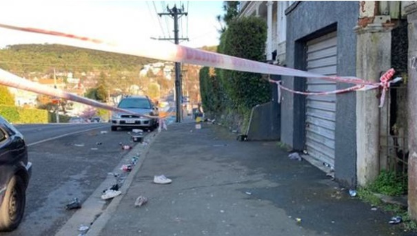 The property was cordoned off and police were at the scene on Sunday. Photo: Supplied
