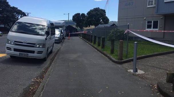 Police were carrying out a scene examination at the block of flats in Petone where the man was...