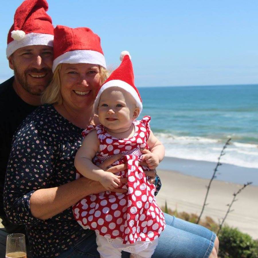 Frances Keenan with husband Simon Keenan and their daughter Clementine. Photo: NZ Herald/Supplied
