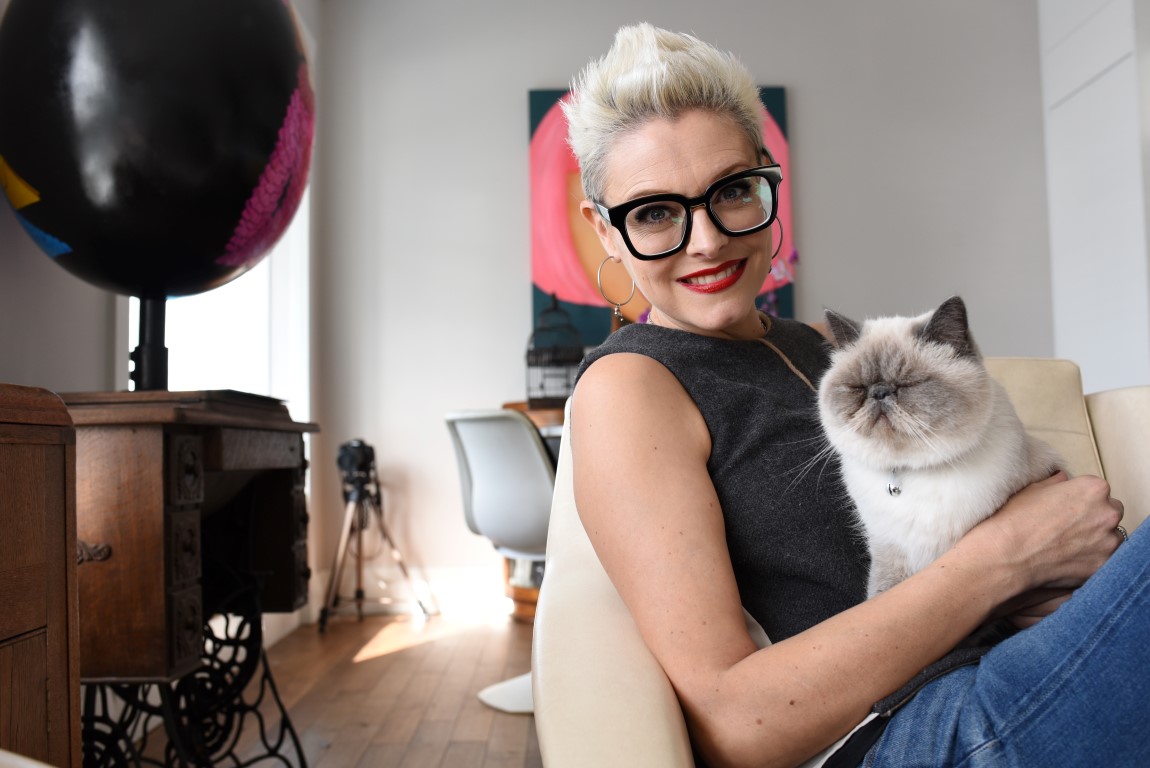 Certified Pet Detective Megan Denize with Holly the Christmas Cat. Photo supplied