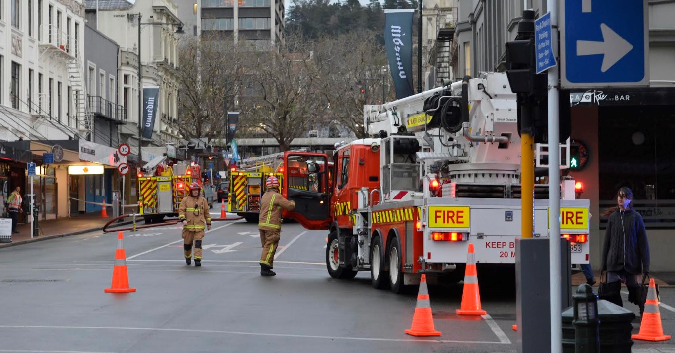 The area was cordoned off until about 9.30am. Photo Gerard O'Brien