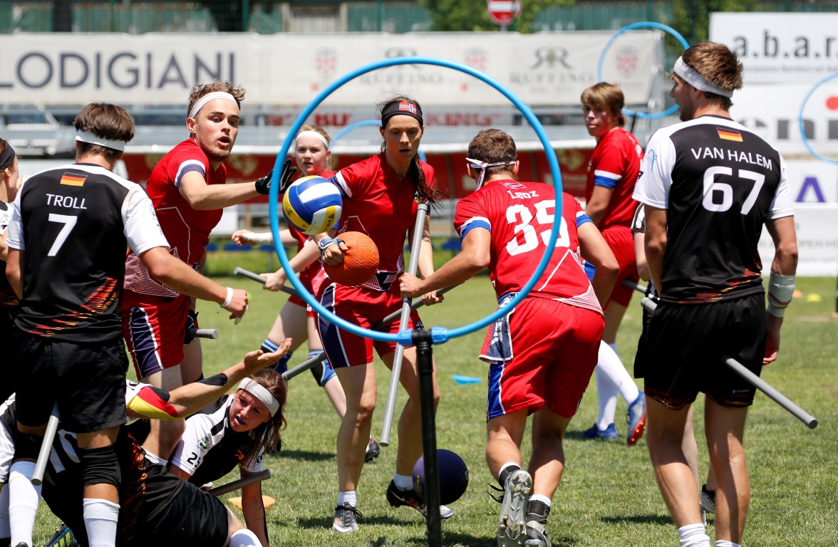 Germany and Norway compete earlier in the tournament. Photo: Reuters
