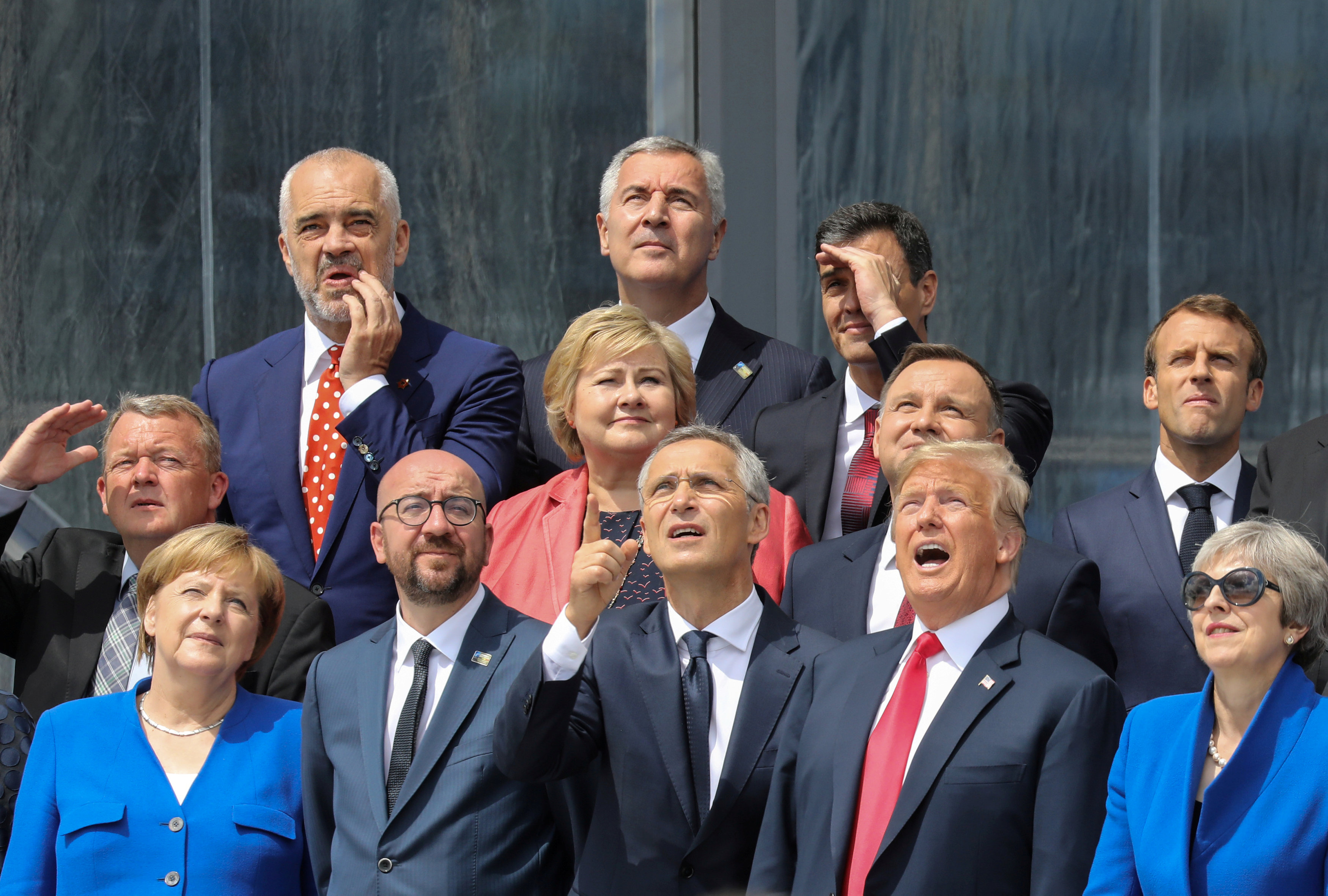 Leaders at the Nato summit in Brussels. Photo: Reuters 