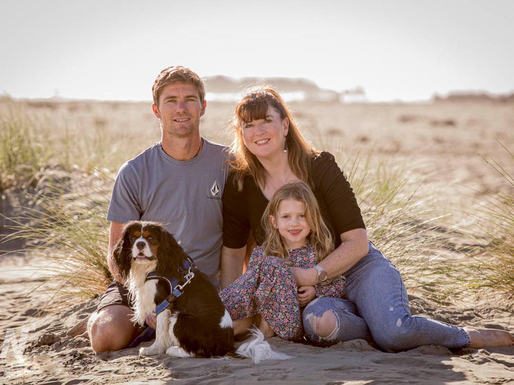Vickie Hudson-Craig, her 5 year old daughter Ruby and husband Ryan. Photo: Givealittle
