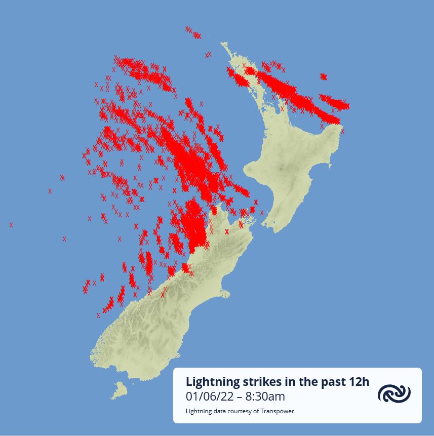 640 lightning strikes in one night | Otago Daily Times Online News