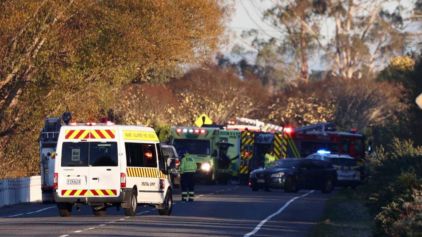 Emergency services were called to the scene on Tram Rd at about 7.29am. Photo: George Heard