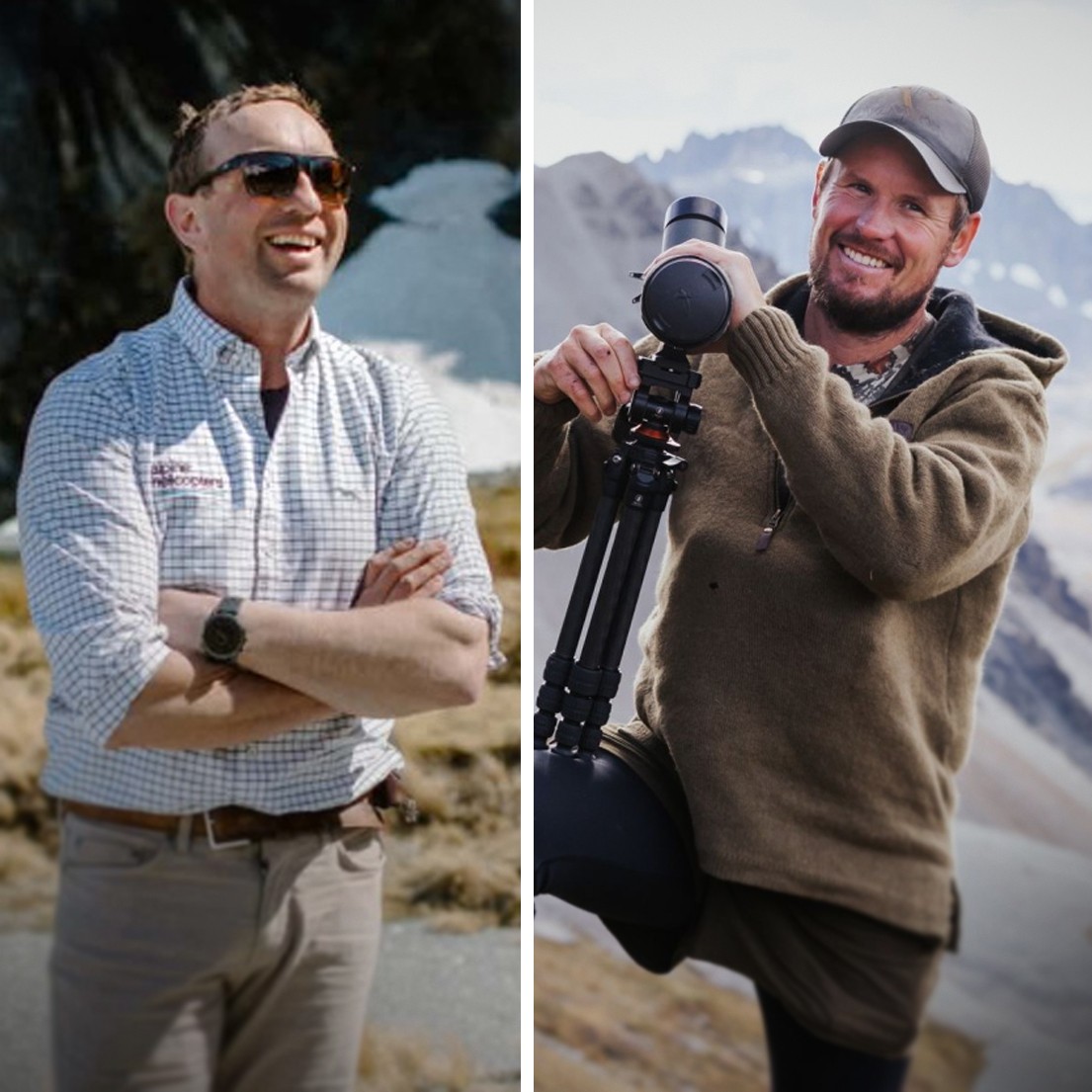 Pilot Tim Brown (left) and guide Sean Roach. Photos: supplied