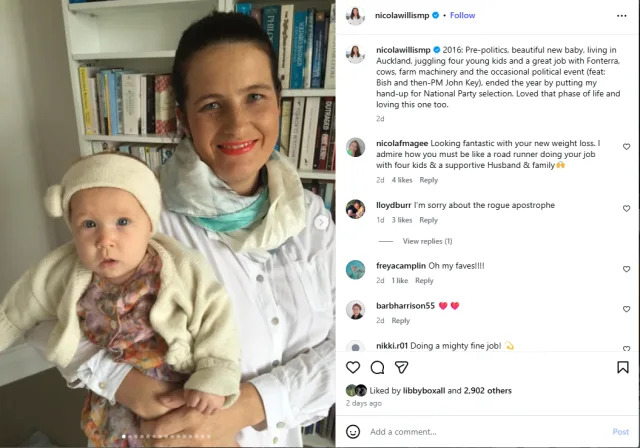 Nicola Willis has shared pictures of 2016 as part of the social media trend to kick off 2026...