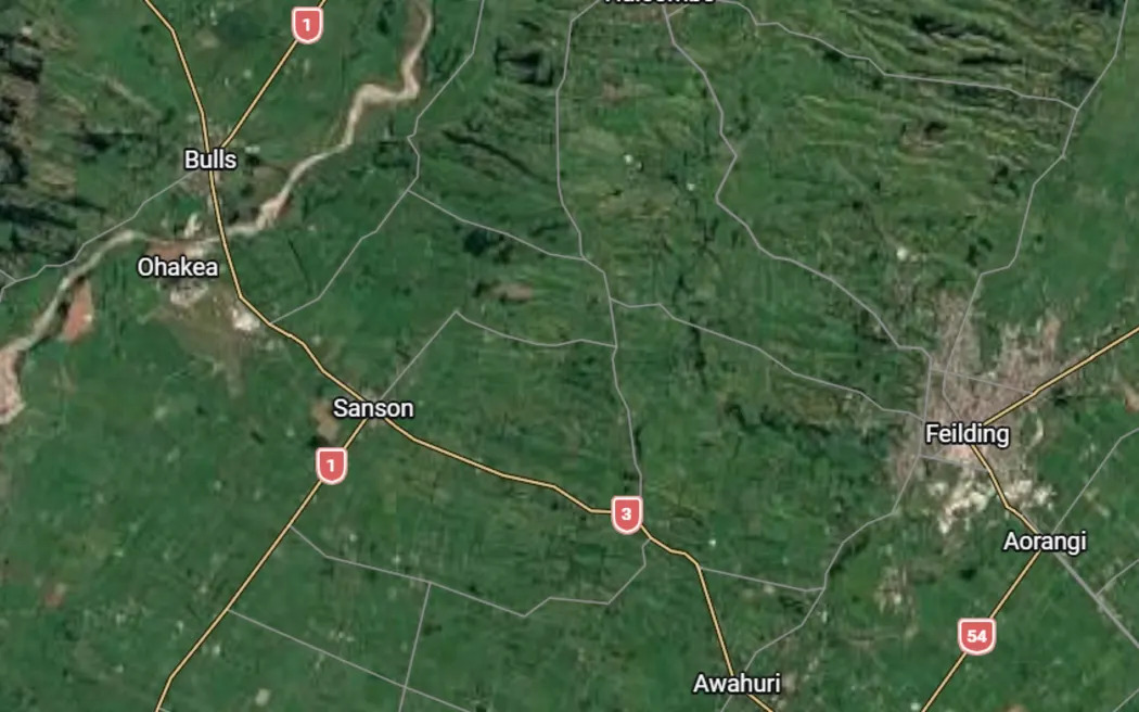 Sanson is at the juncture of SH1 and SH3, between Palmerston North and Whanganui. Photo: Google...