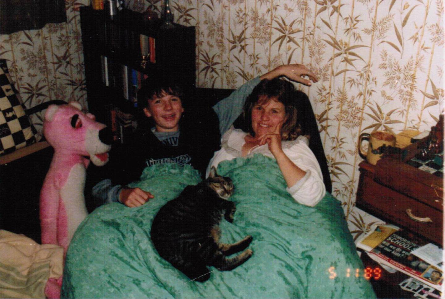 Shannon McComb and his mum Kristine Johnston when he was younger. Photo: Supplied