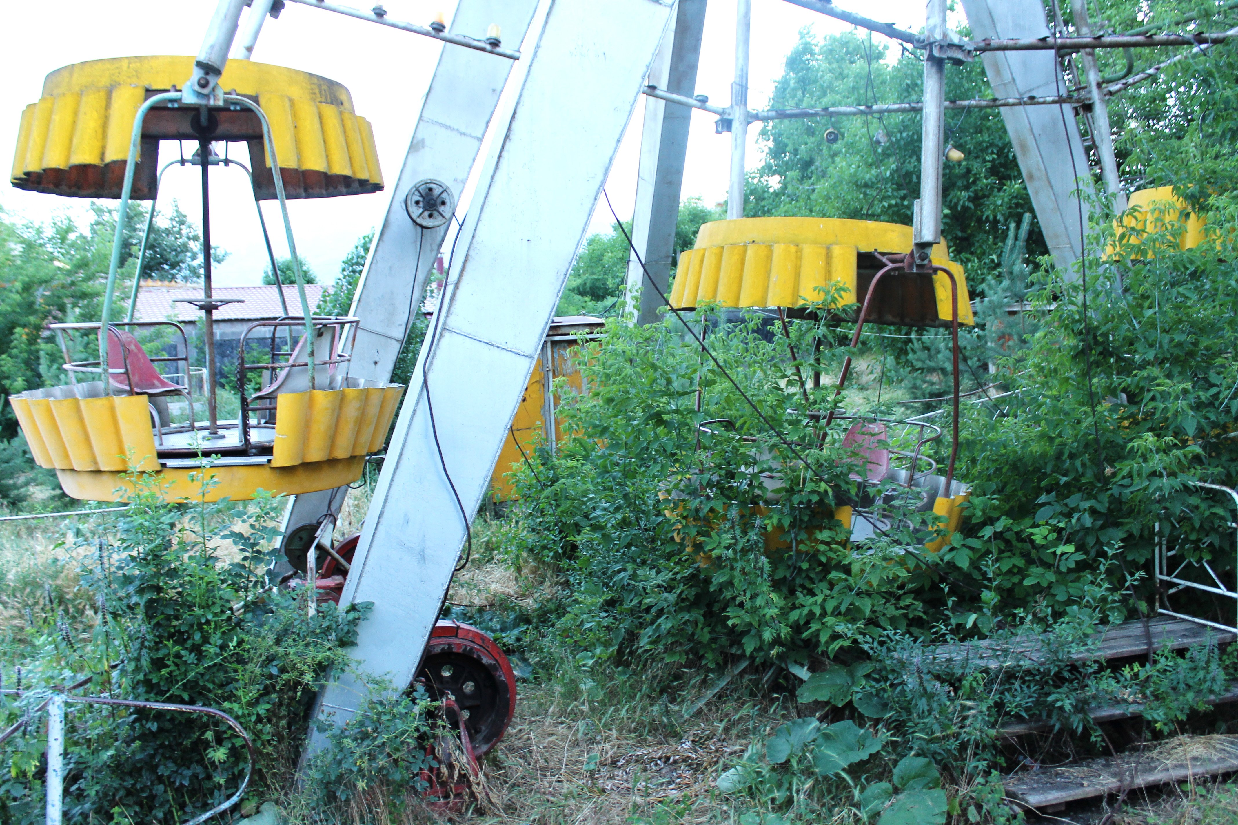 A decaying Ferris wheel in the middle of a small town is indicative of Armenia's slow decline...