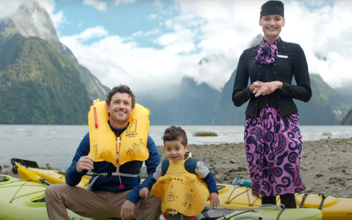 The Air NZ video features MIlford Sound. Photo: supplied 