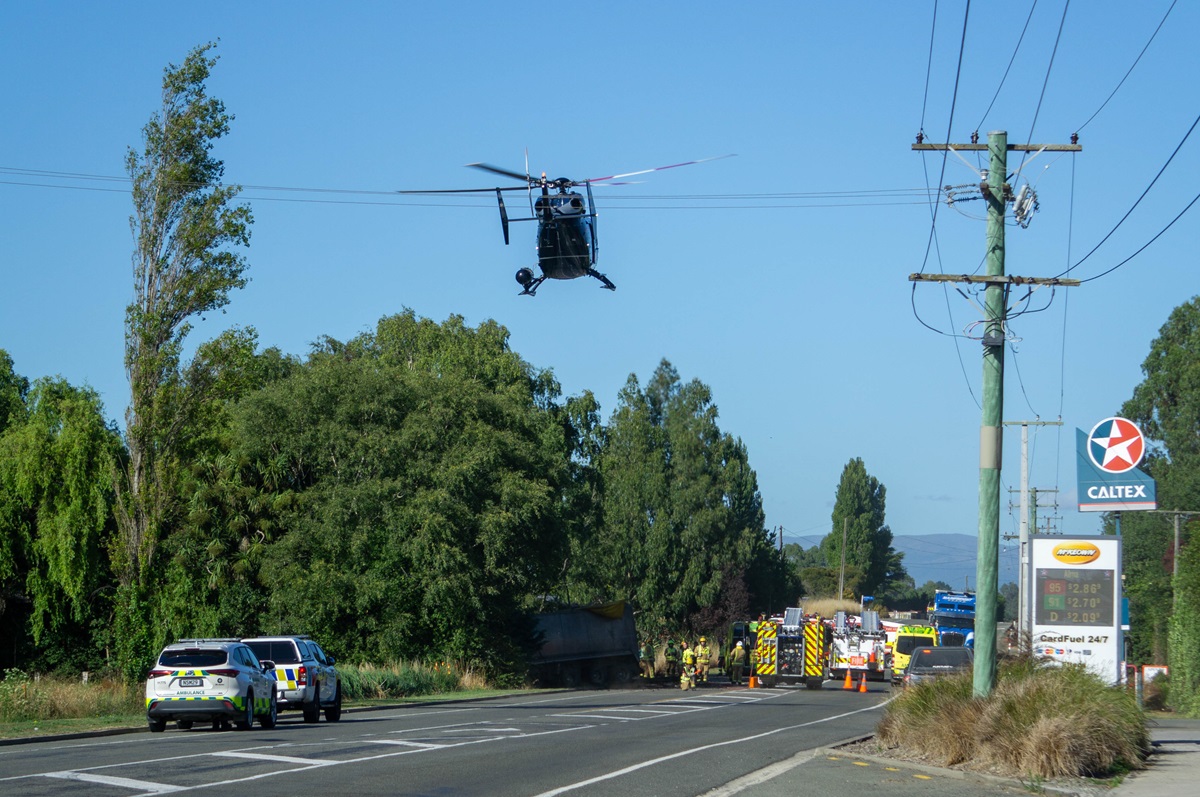 Emergency services were called to the scene in Alma about 9am yesterday. PHOTO: WYATT RYDER