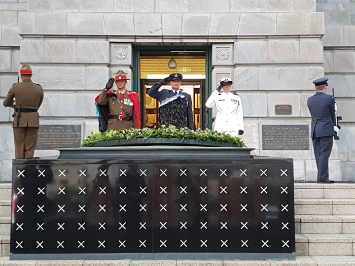 The Remembrance Wreath has been laid on the Tomb of the Unknown Warrior. Photo: RNZ