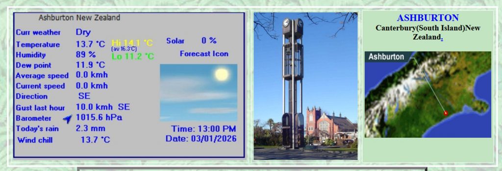 A screenshot from Graham’s weather station website. Image: Supplied