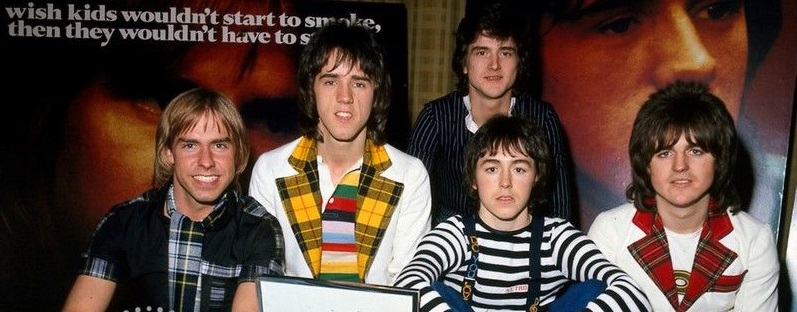 The Bay City Rollers with Les McKeown (back) in 1975. Photo: Reuters 