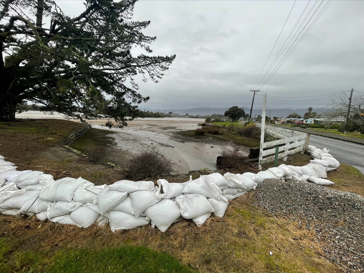 A number of locations in Buller are being shored up against flooding. Photo: Buller District...