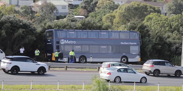 The Northern Express crashed south of Constellation Dr. Photo: NZ Herald 