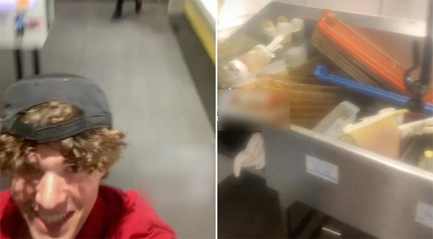 A McDonald’s employee has 'quit' his job in the middle of his shift after he was asked to clean...