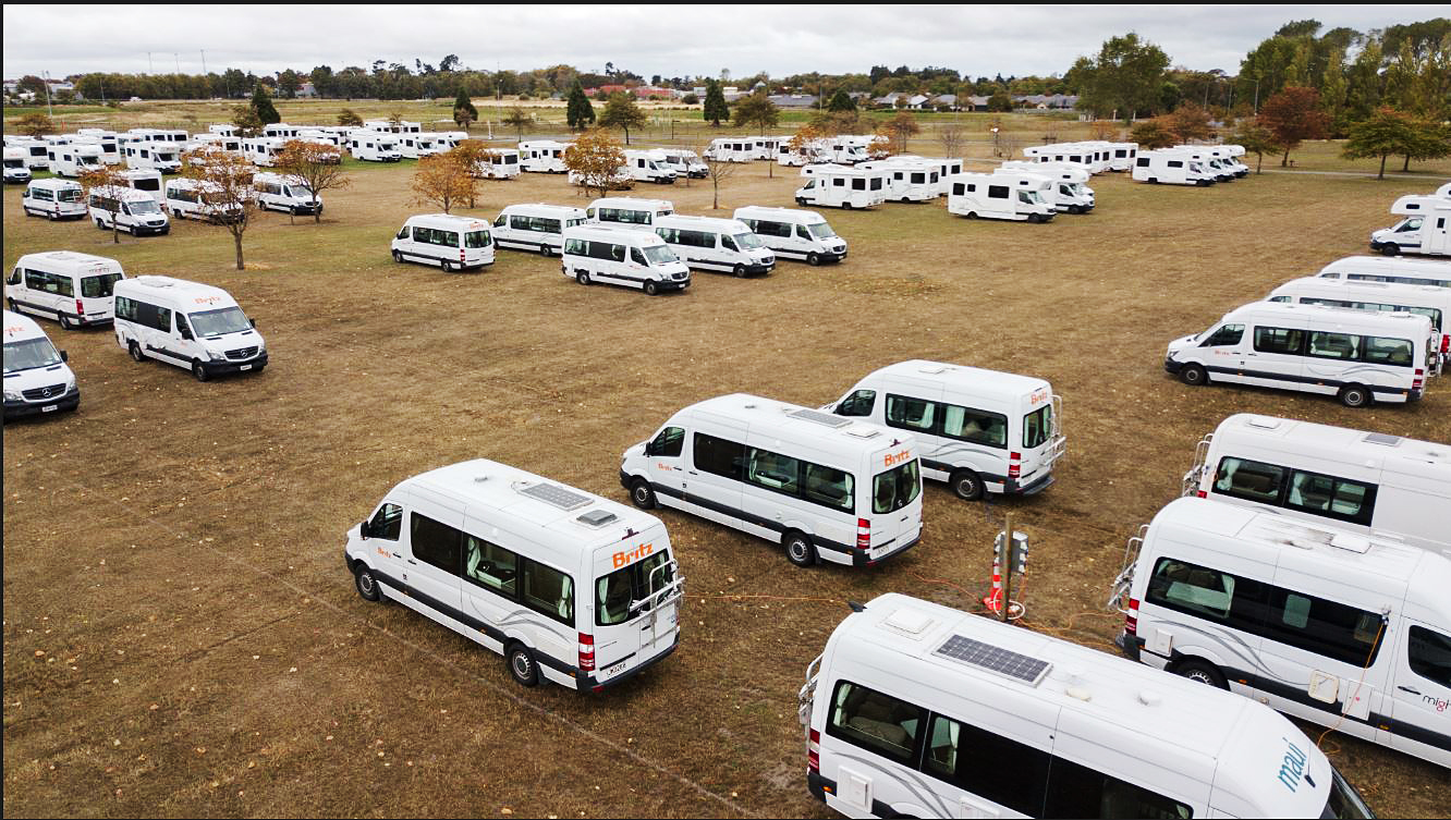 The self-contained campervan site at Canterbury Agricultural Park. Photo: Geoff Sloan