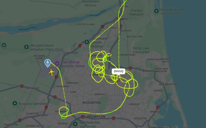A map showing the path the police helicopter took during the pursuit. Image: Supplied