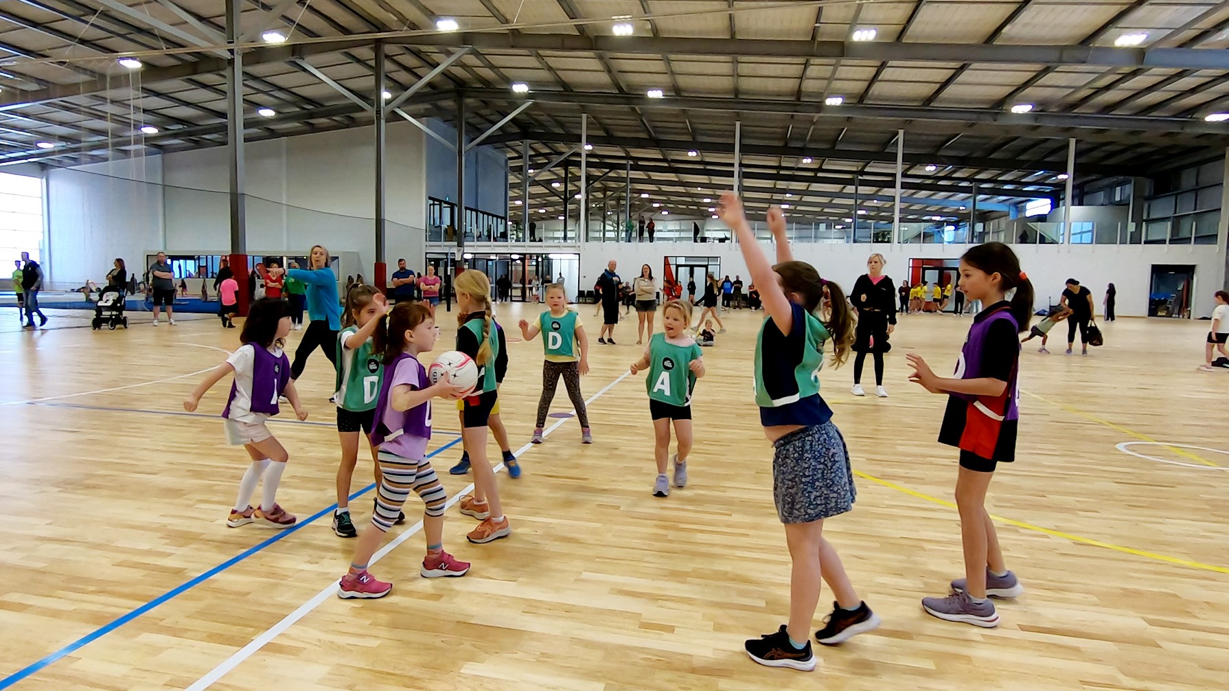 A large crowd watched a variety of sporting displays at the Christchurch Netball Centre's public...