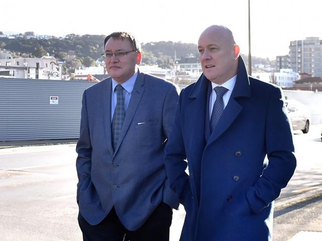 Health Minister Dr Shane Reti (left) and Prime Minister Christopher Luxon visited the site of...