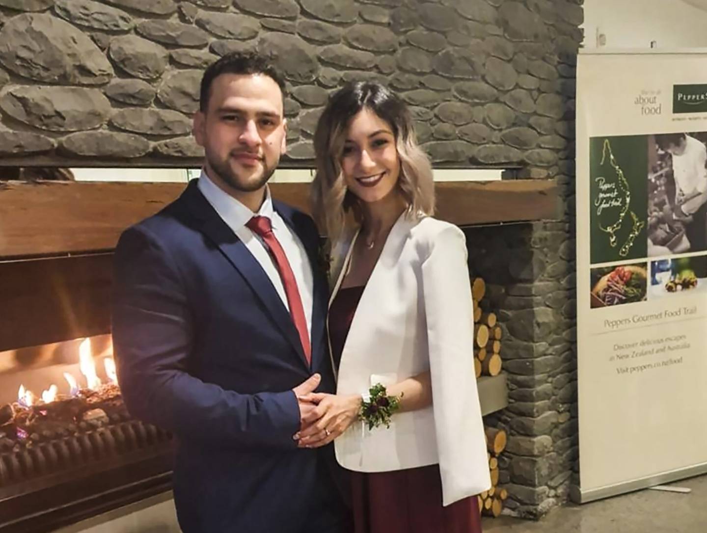 Mahdi Zougub and Fay El Hanafy were injured in the crash just minutes after their wedding at...