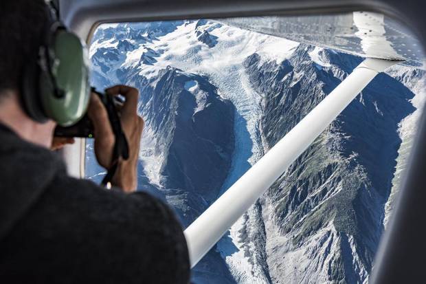 Dr Huw Horgan of Victoria University looks out at the Fox Glacier. Since the 1970s it has...