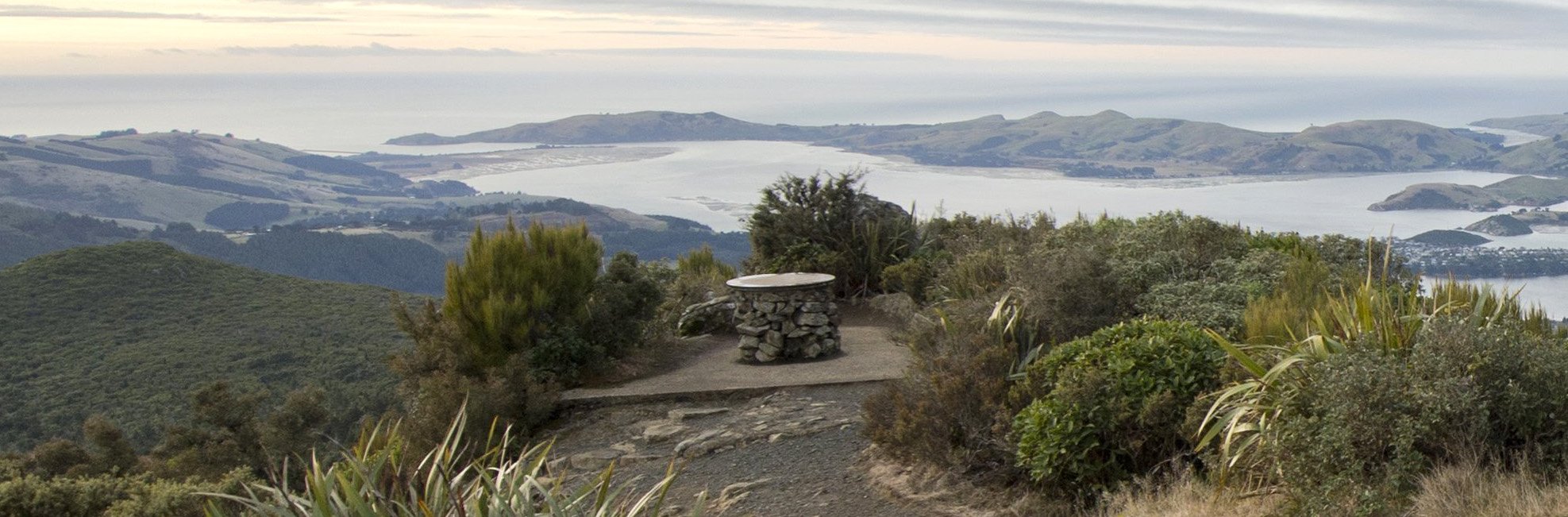 The plane table at the summit of Mount Cargill. Photo: Gerard O'Brien