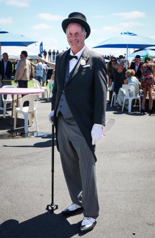 It was Christchurch man Mark Alexander's fourth Cup Day. He's "gone classic" with a suit rented...