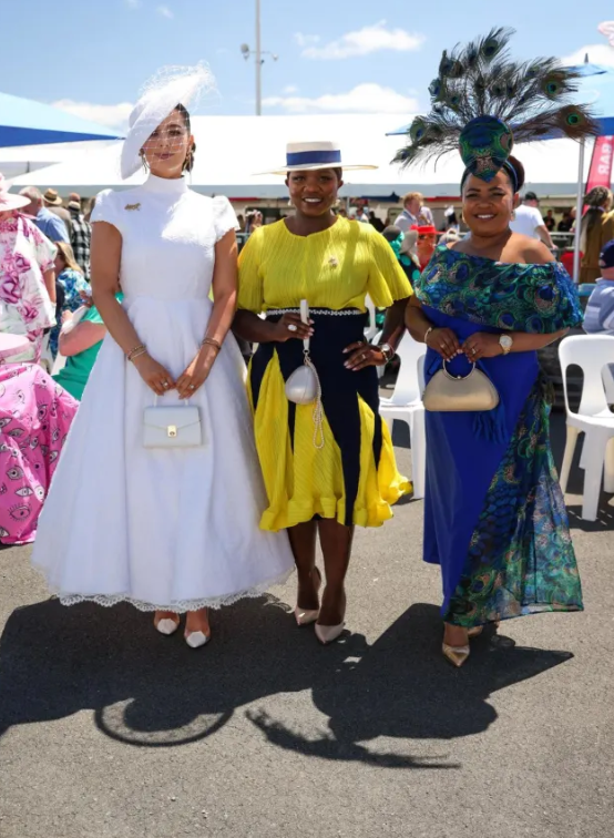 From left, Danni Alfeld, Foster Mwaba and Marlene Robertson. Danni won the Best Dressed at Cup...