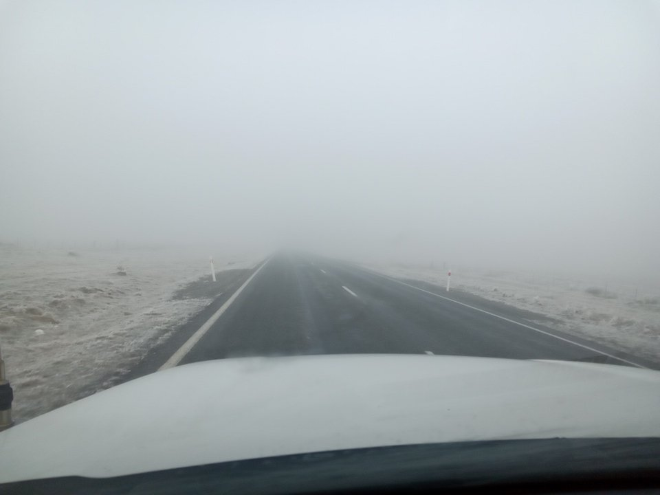 Fog, including freezing fog, has been a serious issue for travel on parts of State Highway 8...
