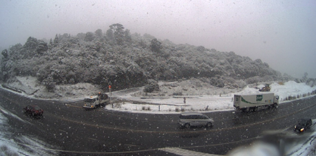 Dunedin's Northern Motorway late this morning. Photo: MetService 