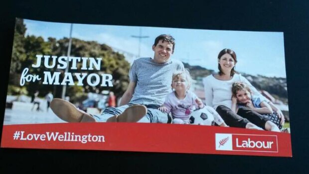 Justin Lester's election campaign material. Photo: supplied via NZ Herald
