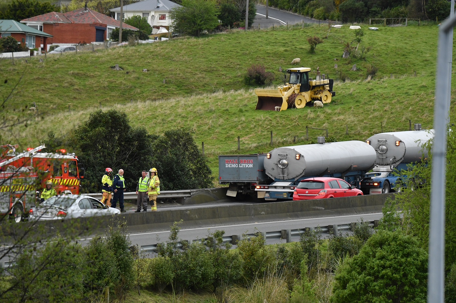 The crash involved two trucks and led to delays for motorists. Photo: Stephen Jaquiery