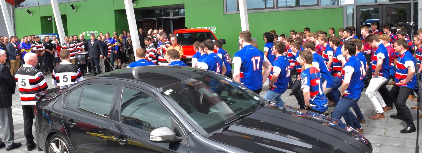 Central Southland College's First XV, who were coached by Mr Vining, performed a haka at the...