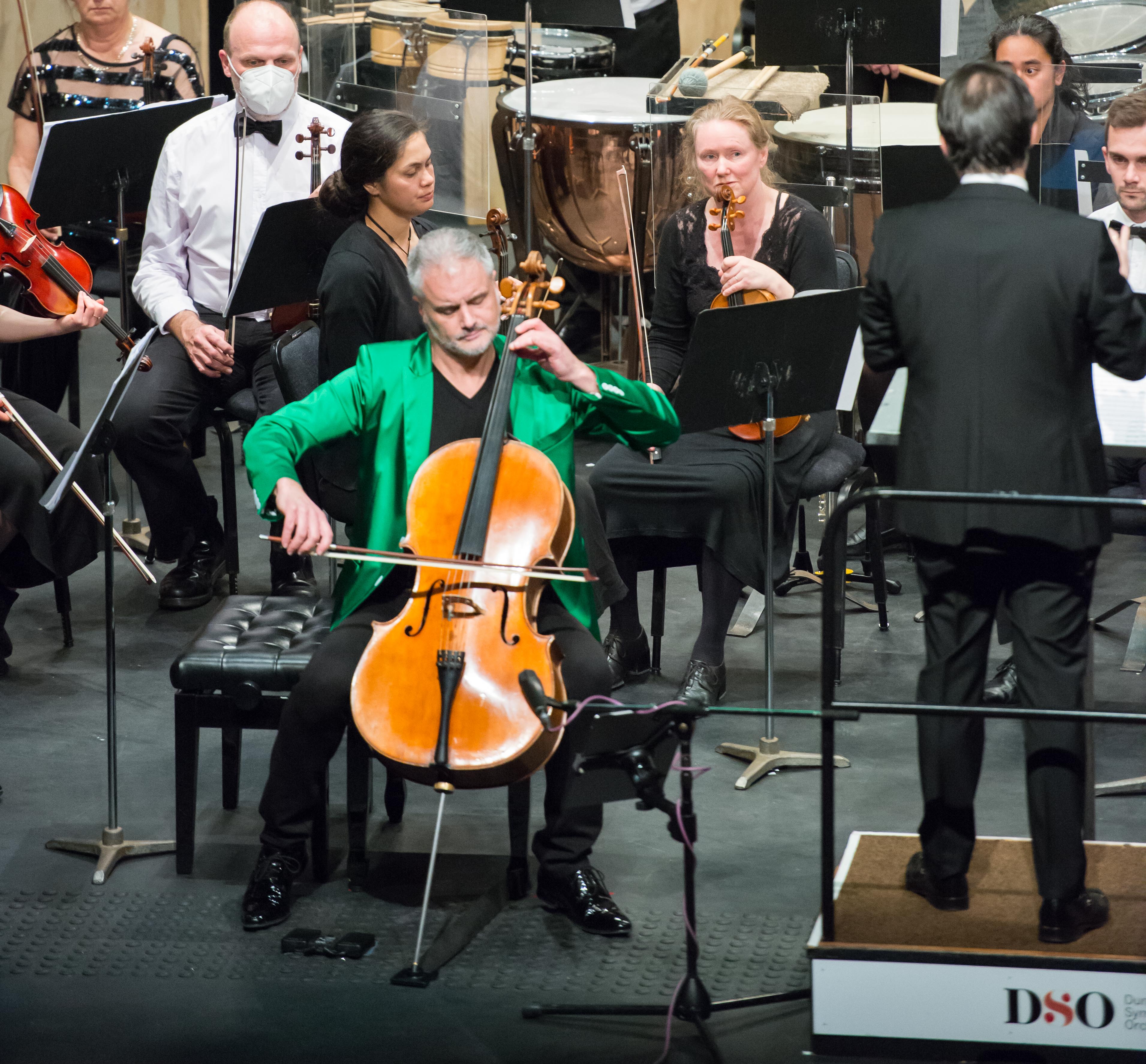 Ashley Brown performs Crouching Tiger with the Dunedin Symphony Orchestra. PHOTO: DSO/PIETER DU...