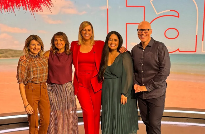 Fair Go on air staff  (from left) Kaitlin Aldridge, Gill Higgins, presenter Pippa Wetzell,...