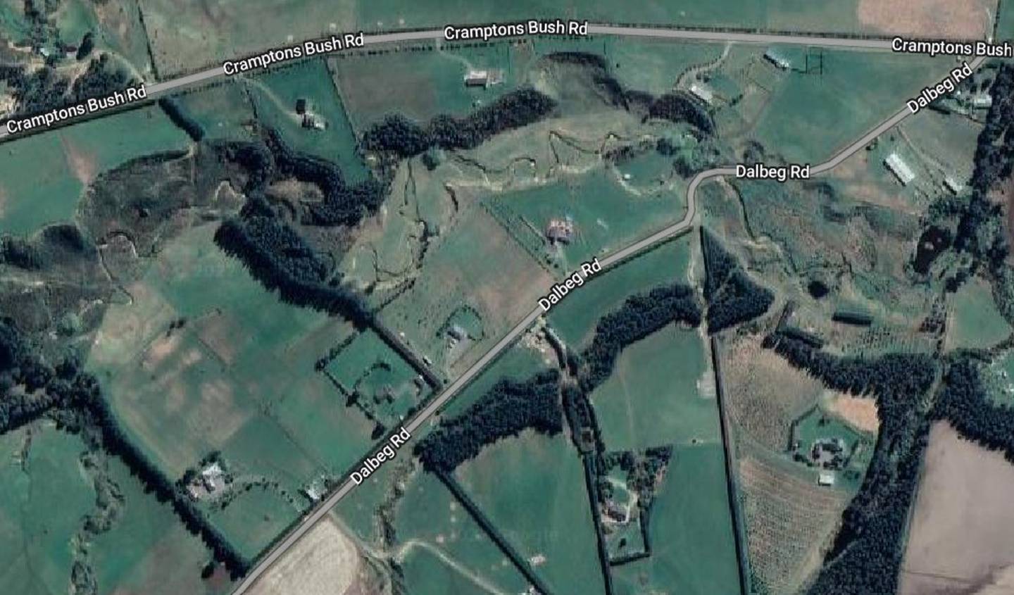 The body in question was discovered at the gateway of the property on Dalbeg Rd. Photo: Google Maps