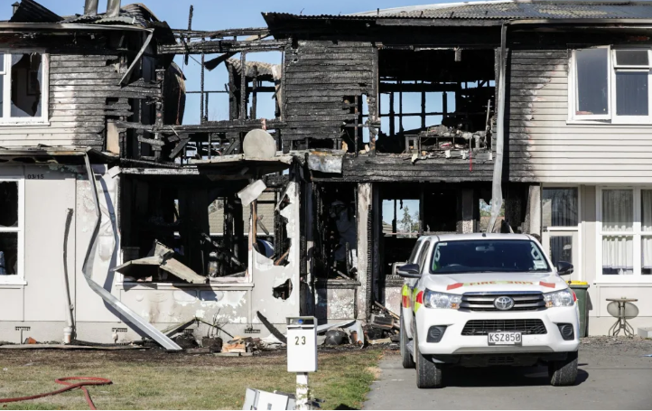The Toanui St housing block where Lizzy Marvin, 16, died last year. Photo: RNZ/Nathan McKinno