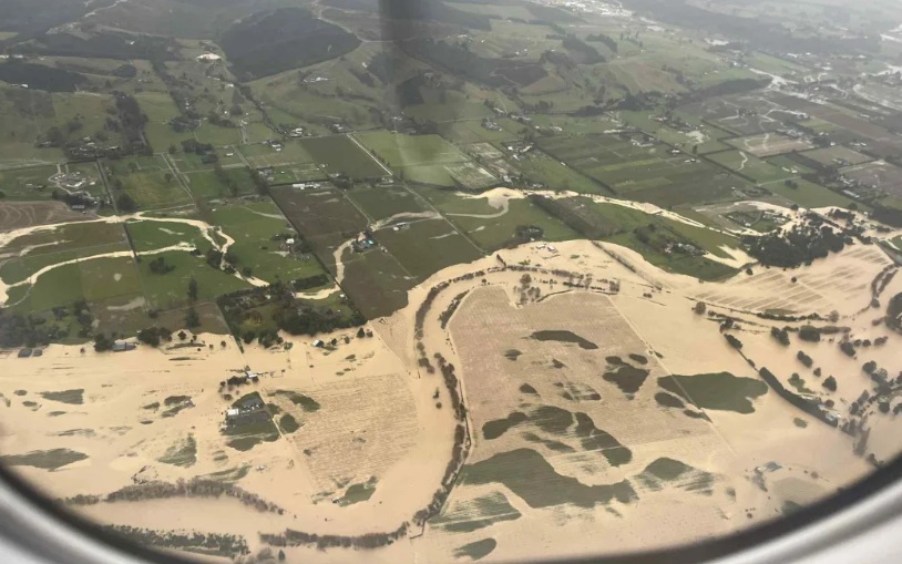 Flooding over Brightwater, Tasman district. Photo: Charlotte Bacon / supplied