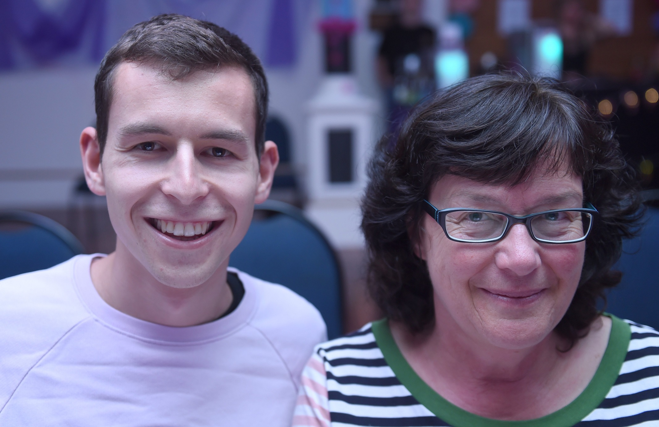 James Mustapic and his mum at the Dunedin Fringe awards night in 2019. Photo: Gregor Richardson
