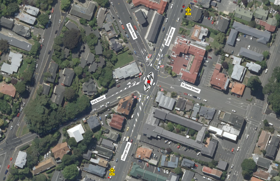 The installation outside the Regent Night 'n Day (pictured) in George St, North Dunedin, is one...