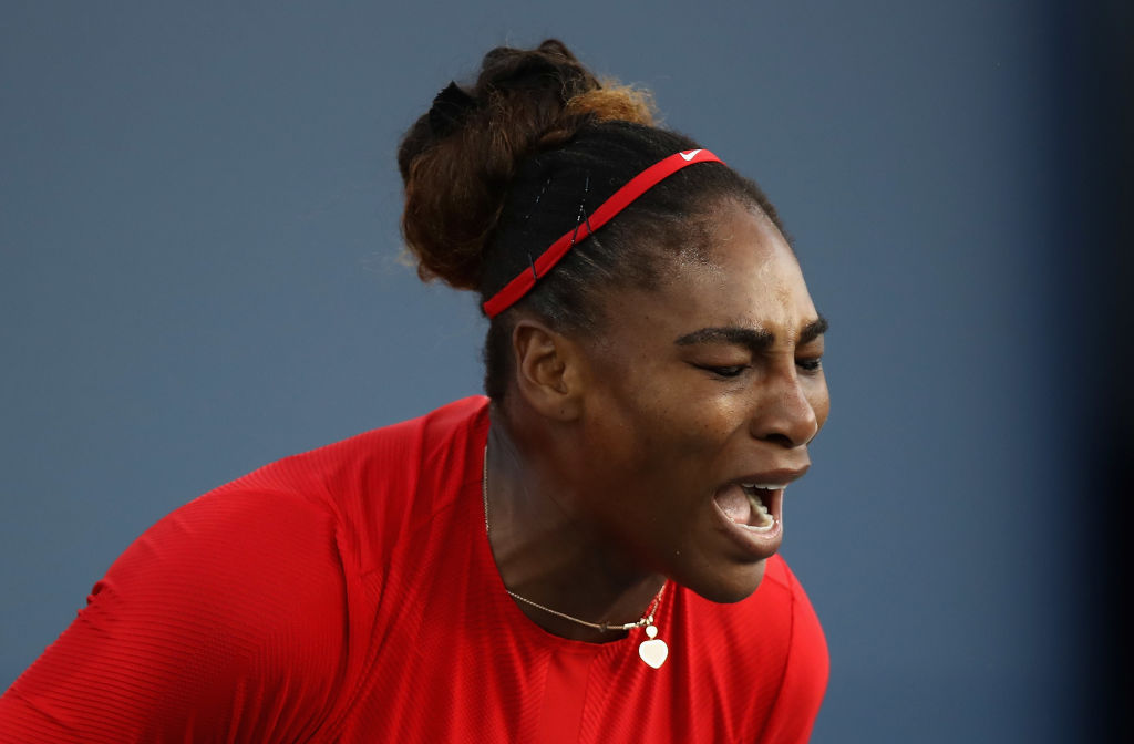 Serena Williams committed 25 unforced errors and put just 41% of her first serves into play....