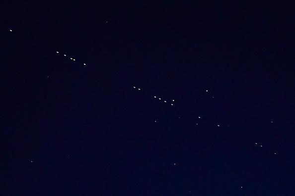 The Starlink Internet communication satellites. Photo: Getty