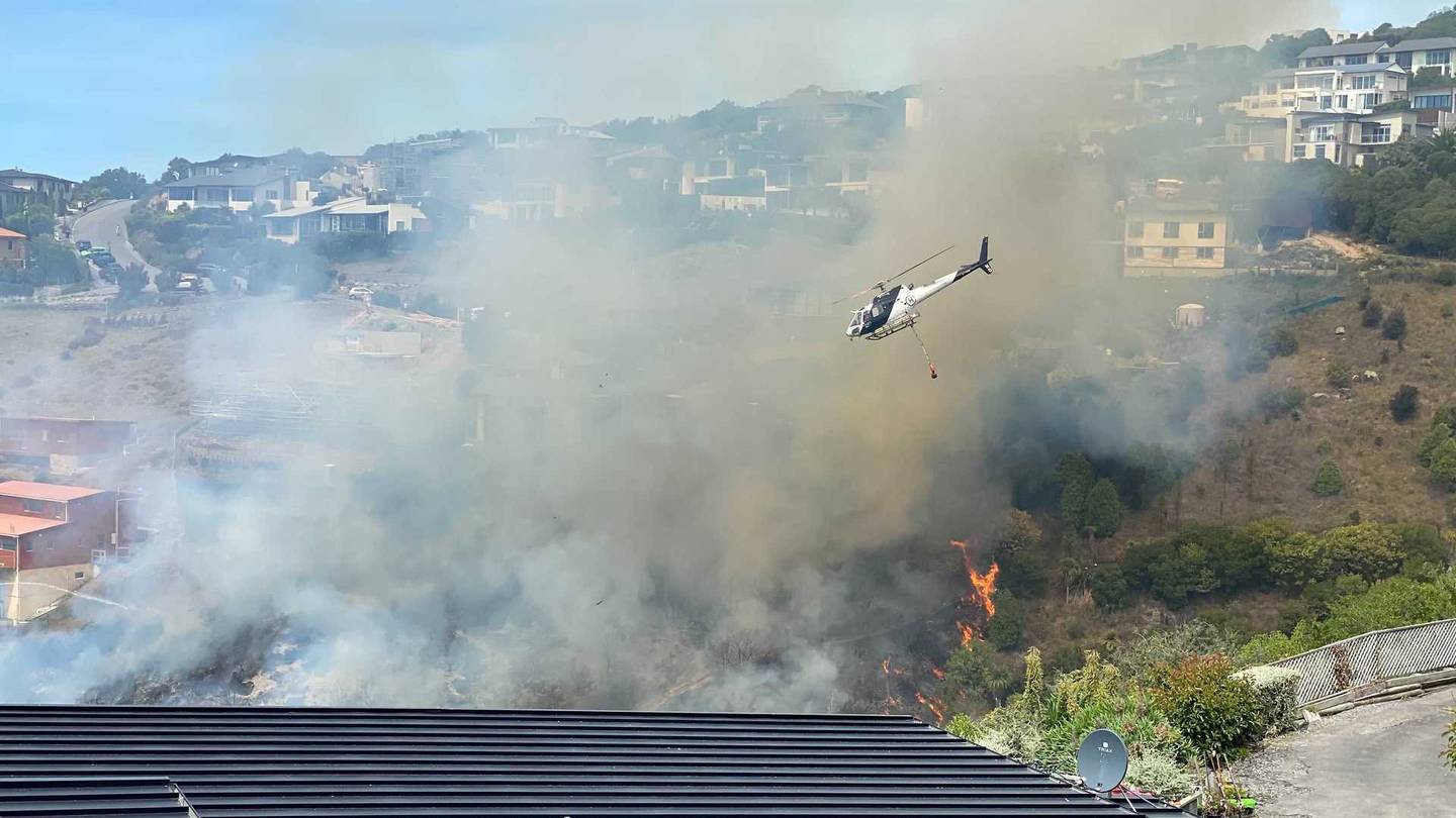 The fire in Redcliffs. Photo: George Heard